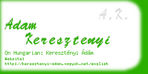 adam keresztenyi business card